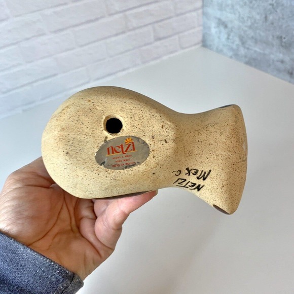 VTG Netzi Bird Dove Pottery Figurine Mexico Floral Corcho Hand Made - Picture 8 of 11